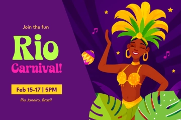 Free Rio Carnival Fun Banner Template to Edit Online