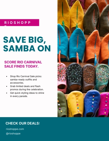 Free Rio Carnival Sale Flyer Template to Edit Online