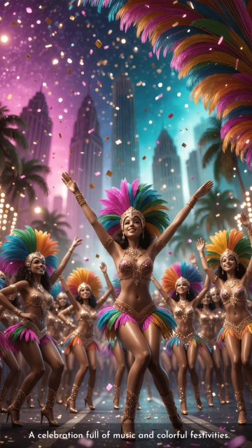 Free Rio Carnival Festive Wallpaper Template to Edit Online