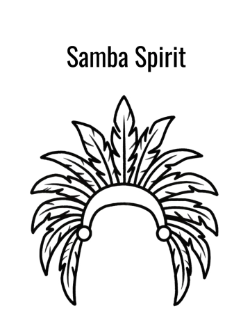 Free Rio Carnival Headdress Drawing Template to Edit Online