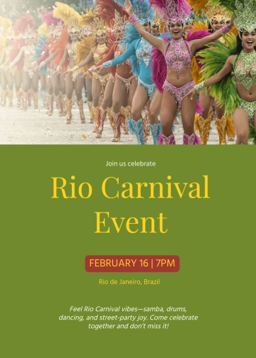Rio Carnival Event Invitation Template
