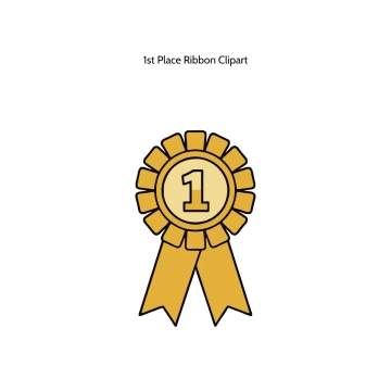 Free 1st Place Ribbon Vector Clipart (PNG, SVG) to Edit Online