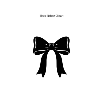 Free Black Ribbon Vector Clipart (PNG, SVG) to Edit Online