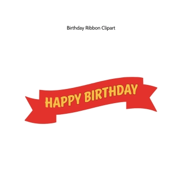 Free Birthday Ribbon Vector Clipart (PNG, SVG) to Edit Online