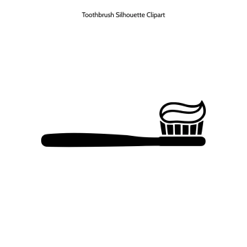 Free Toothbrush Silhouette Vector Clipart (PNG, SVG) to Edit Online