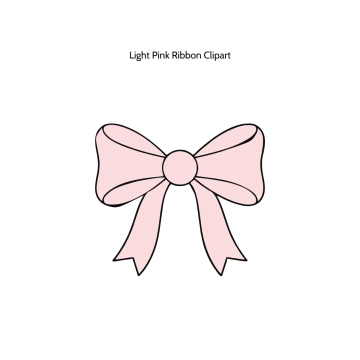 Free Light Pink Ribbon Vector Clipart (PNG, SVG) to Edit Online