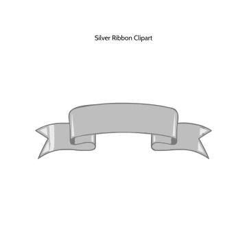 Free Silver Ribbon Vector Clipart (PNG, SVG) to Edit Online
