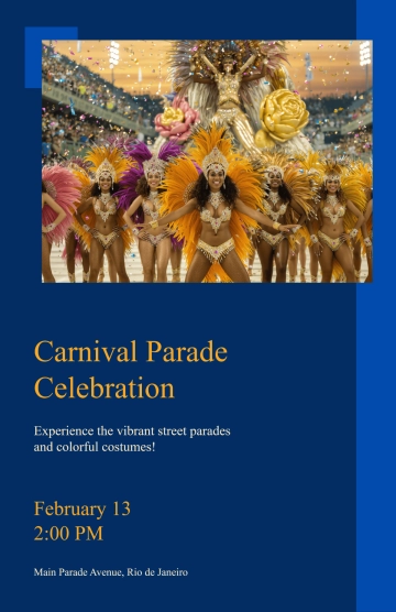 Free Carnival Parade Celebration Poster Template to Edit Online