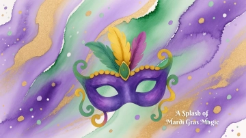 Free Mardi Gras Watercolor Background Template to Edit Online