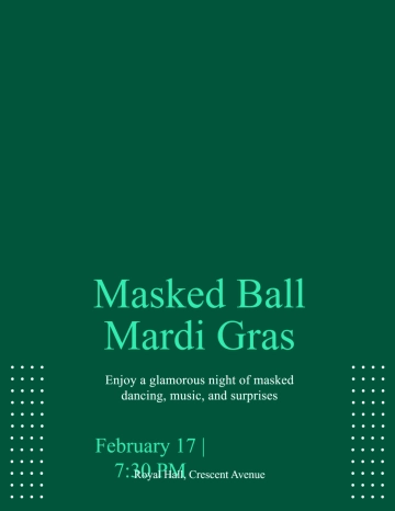 Free Masked Ball Mardi Gras Flyer Template to Edit Online