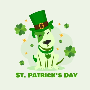 Free Dog St. Patrick's Day Clip Art Templates to Edit Online