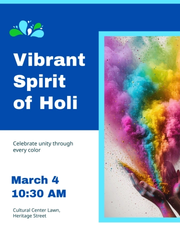 Free Vibrant Spirit Holi Flyer Template to Edit Online