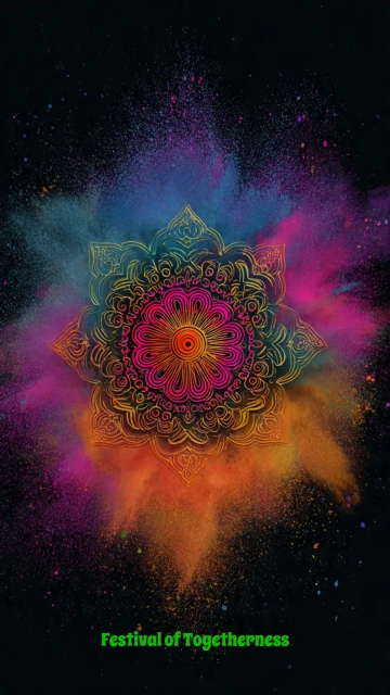 Free Rangoli Holi Wallpaper Template to Edit Online