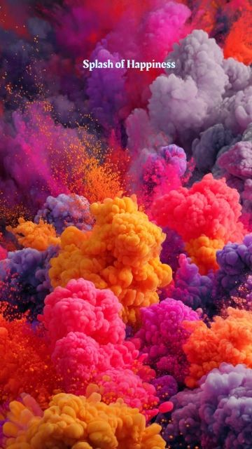 Free Holi Color Splash Art Wallpaper Template to Edit Online