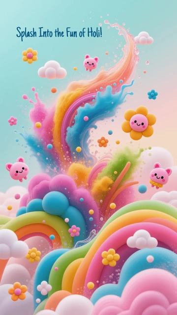Free Fun Holi Wallpaper Template to Edit Online