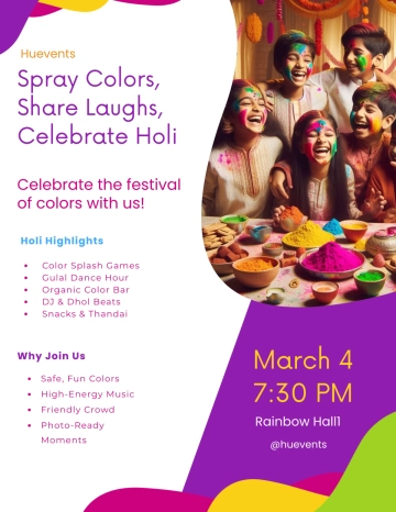 Free Playful Holi Flyer Template to Edit Online