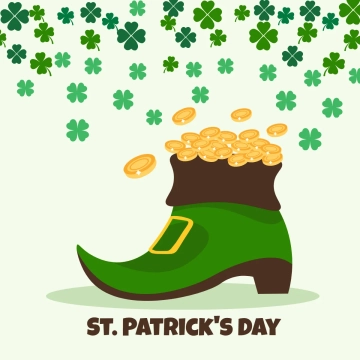 Free St. Patrick's Day Shoes Coins Clip Art Templates to Edit Online
