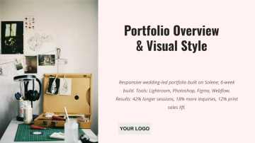 Free Photographer Portfolio Presentation Template to Edit Online
