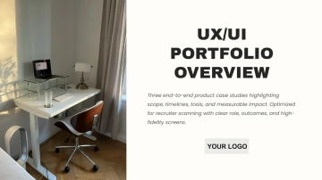 Free UX/UI Designer Portfolio Slides to Edit Online