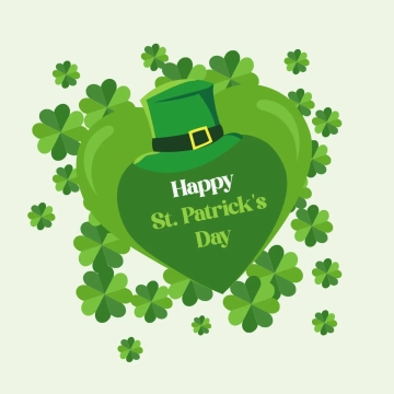 Free St. Patrick's Day Heart Clip Art Templates to Edit Online