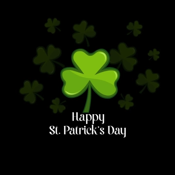 Free St. Patrick's Day Black Background Clip Art Templates to Edit Online