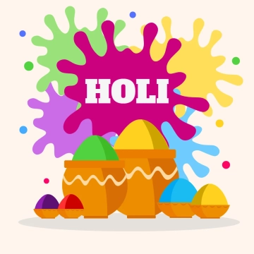 Free Holi Festival Design Clip Art Templates to Edit Online