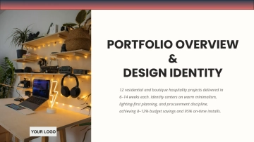 Free Interior Design Portfolio Presentation to Edit Online