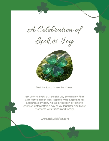 Free Aesthetic Creative St. Patrick's Day Flyer Template to Edit Online