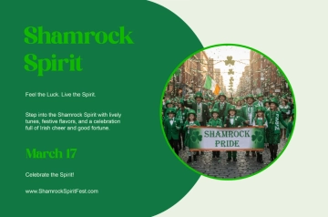 Free Shamrock St. Patrick's Day Banner Template to Edit Online