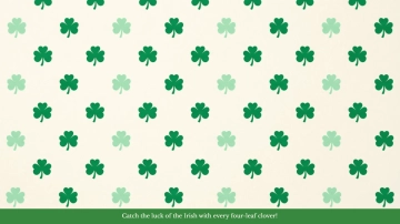 St. Patrick's Day Clover Pattern Background Template to Download