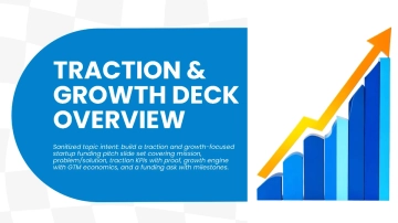 Free Traction & Growth Startup Funding Deck to Edit Online