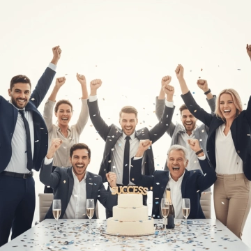 Free Team Success Celebration to Edit Online