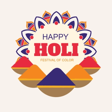 Free Holi Festival Circle Clip Art Templates to Edit Online
