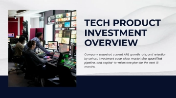 Free Tech Product Investor Pitch Deck Template to Edit Online