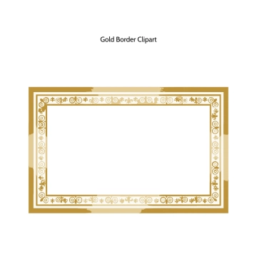 Free Gold Border Vector Clipart (PNG, SVG) to Edit Online