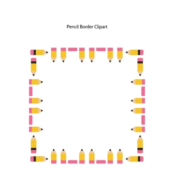 Free Pencil Border Vector Clipart (PNG, SVG) to Edit Online