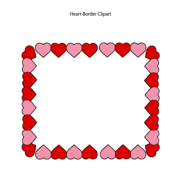 Free Heart Border Vector Clipart (PNG, SVG) to Edit Online
