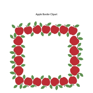 Free Apple Border Vector Clipart (PNG, SVG) to Edit Online