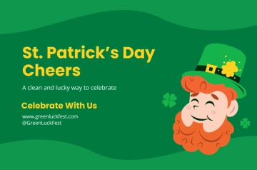 Free Simple St. Patrick’s Day Banner Template to Edit Online