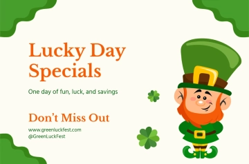Free St. Patrick’s Day Special Banner Template to Edit Online