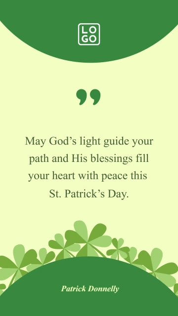 Free Religious St. Patrick's Day Quote Template to Edit Online