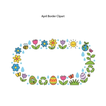 Free April Border Vector Clipart (PNG, SVG) to Edit Online