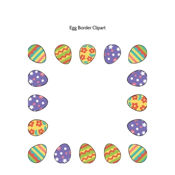 Free Egg Border Vector Clipart (PNG, SVG) to Edit Online