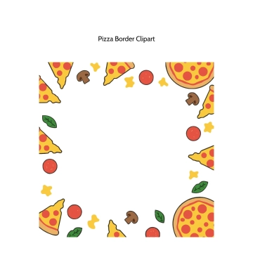 Free Pizza Border Vector Clipart (PNG, SVG) to Edit Online