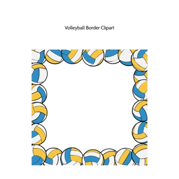 Free Volleyball Border Vector Clipart (PNG, SVG) to Edit Online