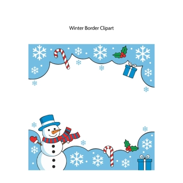Free Winter Border Vector Clipart (PNG, SVG) to Edit Online