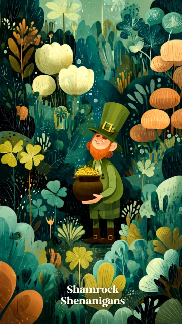 Free Whimsical St. Patrick's Day Wallpaper Template to Edit Online