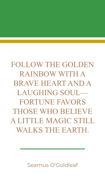Free Golden Rainbow St. Patrick's Day Quote Template to Edit Online