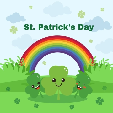 Free Rainbow St. Patrick's Day Clip Art Templates to Edit Online