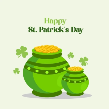 Free St. Patrick's Day Green Pot Clip Art Templates to Edit Online